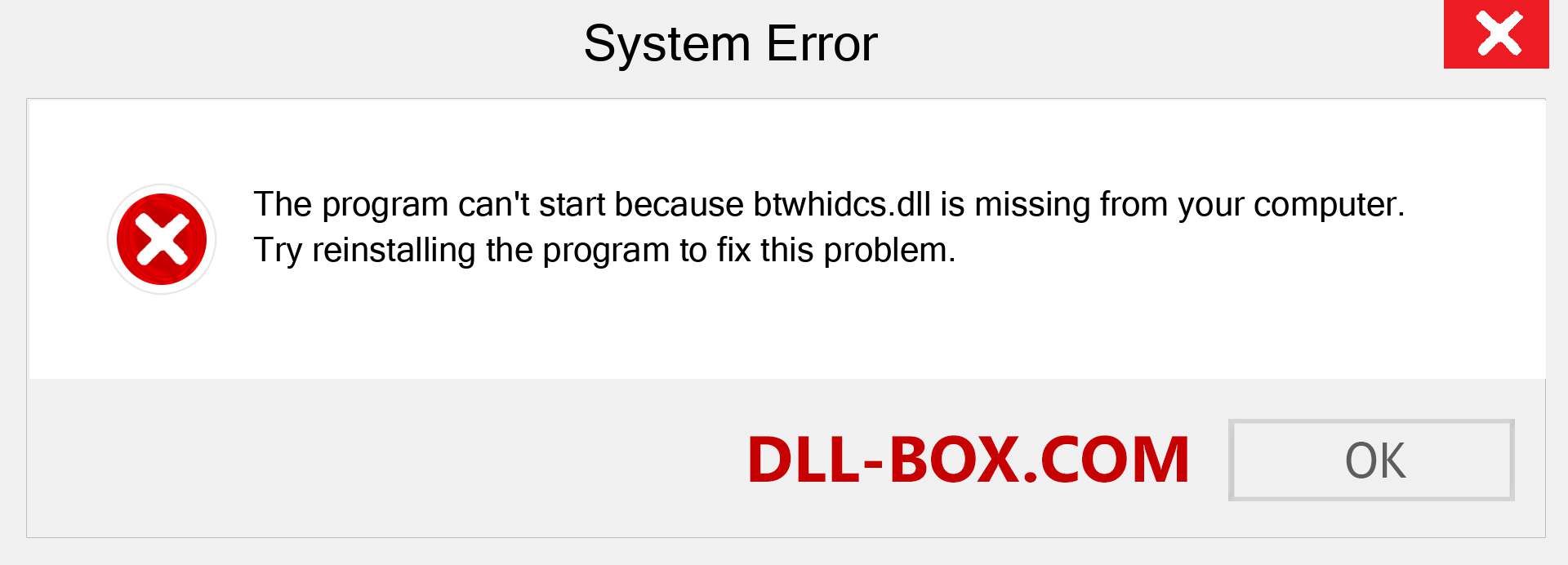  btwhidcs.dll file is missing?. Download for Windows 7, 8, 10 - Fix  btwhidcs dll Missing Error on Windows, photos, images